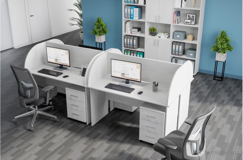 Письменный стол С-112K белый структурный