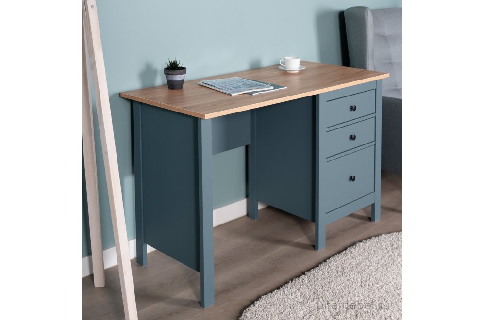 Письменный стол Сага бирюзовый / ясень