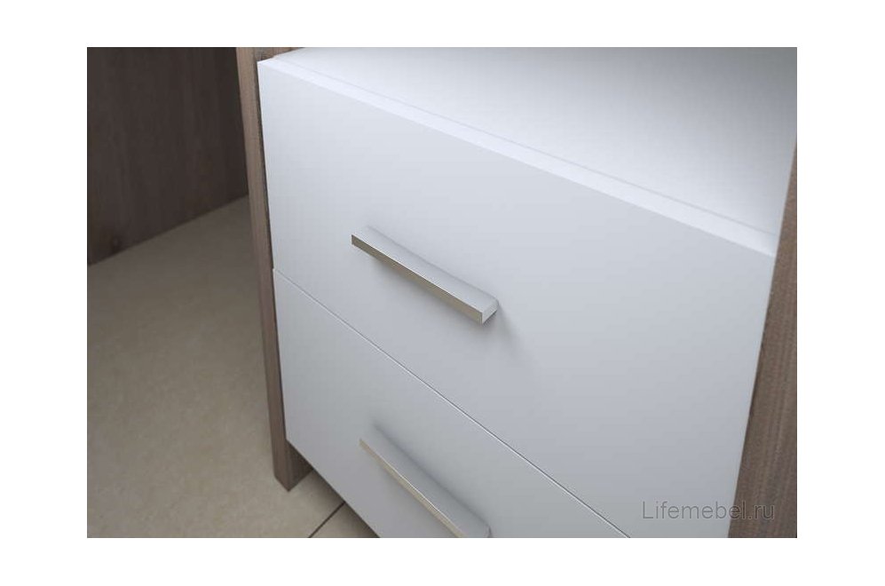 Письменный стол Беланта-ПРЯМ130+ТБЛ НБЕ нельсон / белый