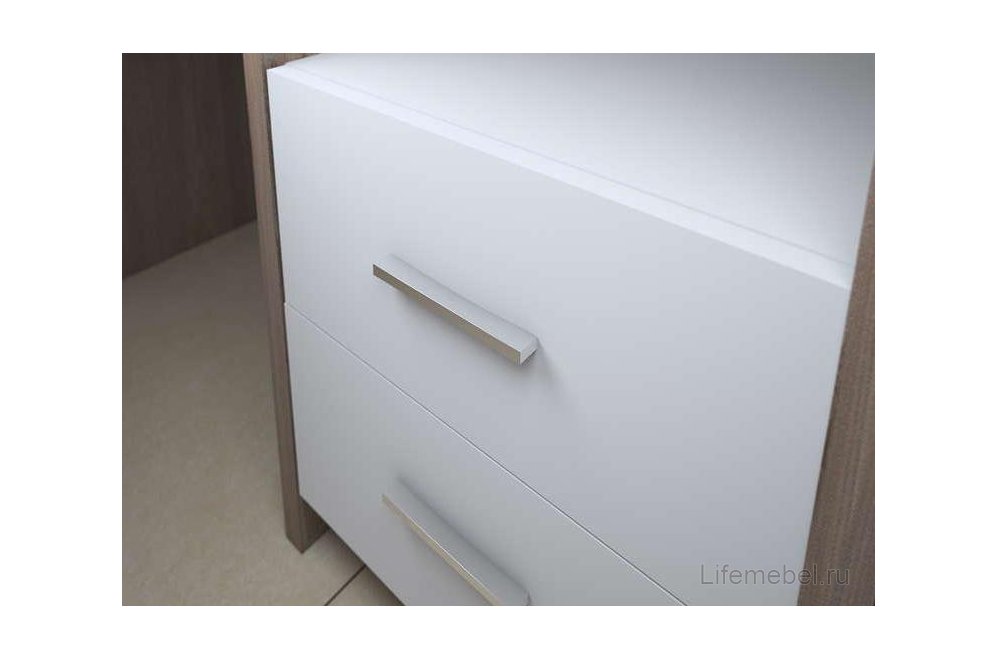 Письменный стол Беланта-Прям130Р+НКЛХ-130 НБЕ нельсон / белый