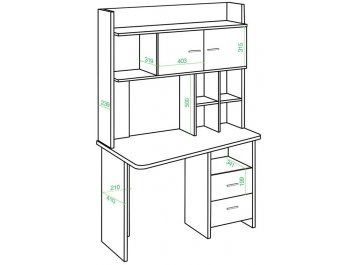 Письменный стол СКЛ-Трап120+НКЛХ-120