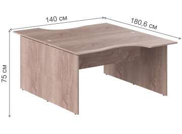 Письменный стол Skyland WAVE W2CET 149.1 1400х1806х750 двухместный