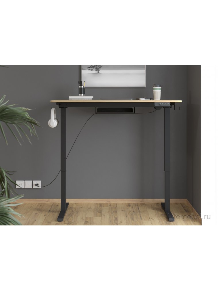 Письменный стол SkyLand XTEN-UP AT-002 1200х600х730/1210 дуб светлый / черный