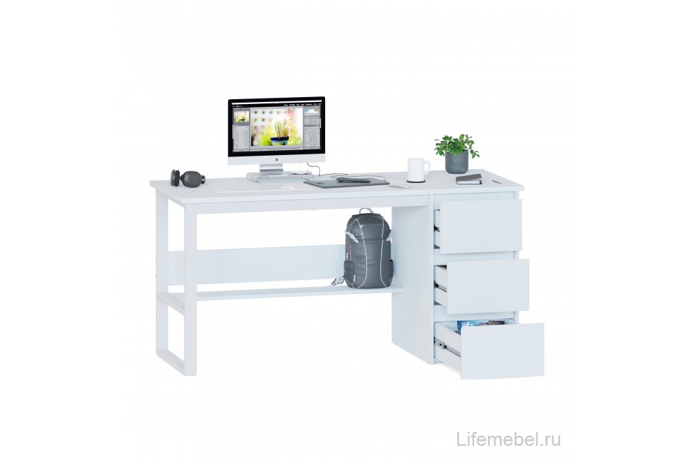 Письменный стол СПМ-214 белый