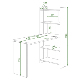 Письменный стол СТЛ-ОВ+С100Прям
