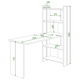 Письменный стол СТЛ-ОВ+Столешница120Прям КШ