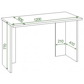 Письменный стол СКЛ-Прям120(без тумбы) Н