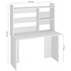 Письменный стол СКЛ-Прям120(без тумбы)+НКЛ-120 БЕ