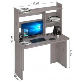 Письменный стол Беланта-Прям120Р(без тумбы)+НКЛ-120 Н