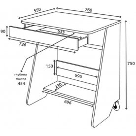 Письменный стол СК-7 ВК