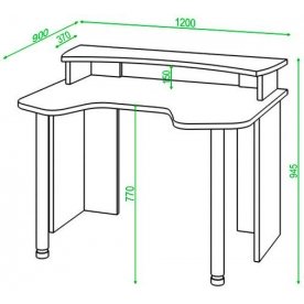 Письменный стол СКЛ-Игр120+НКИЛ120 К