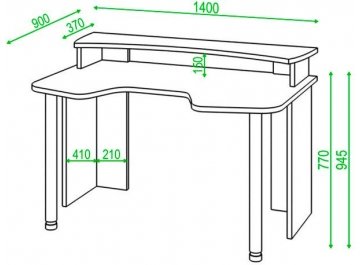 Письменный стол СКЛ-Игр140+НКИЛ140 Н