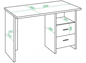 Письменный стол СКЛ-Прям120Р БЕН
