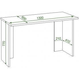 Письменный стол СКЛ-Прям130(без тумбы) К
