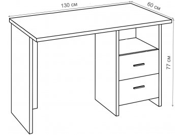 Письменный стол СКЛ-Прям130Р В