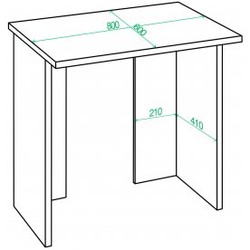 Письменный стол СКЛ-Прям80Р Ш