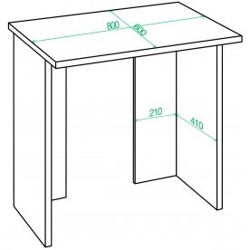 Письменный стол СКЛ-Прям80Р В