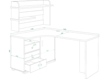 Письменный стол Жаспера-145