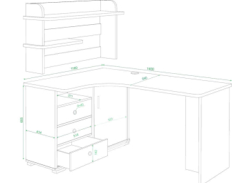 Письменный стол Жаспера-145