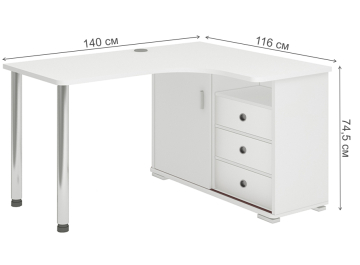 Письменный стол Жаспера-145СМ правый