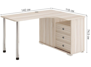 Письменный стол Жаспера-145СМ К правый