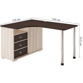 Письменный стол СР-145СМ КВВ-ЛЕВ левый
