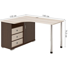 Письменный стол Жаспера-145СМ ВКК левый