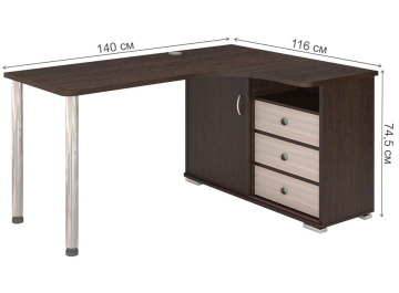 Письменный стол СР-145СМ ВКВ-ПРАВ правый