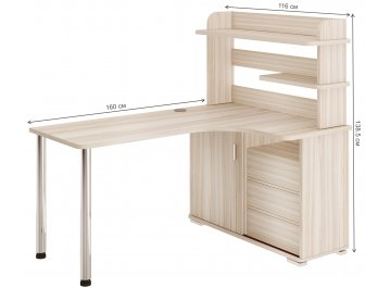 Письменный стол Жаспера-165М К правый