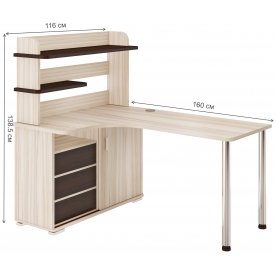 Письменный стол СР-165М КВК-ЛЕВ левый