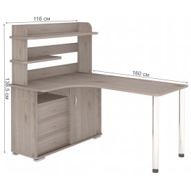 Письменный стол СР-165М Н-ЛЕВ левый