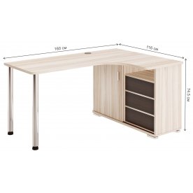 Письменный стол СР-165СМ КВК-ПРАВ правый