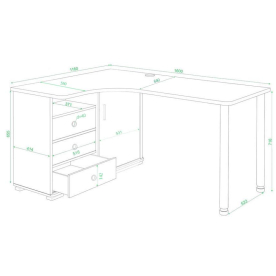 Письменный стол СР-165СМ