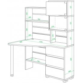 Письменный стол СР-322 К-ПРАВ