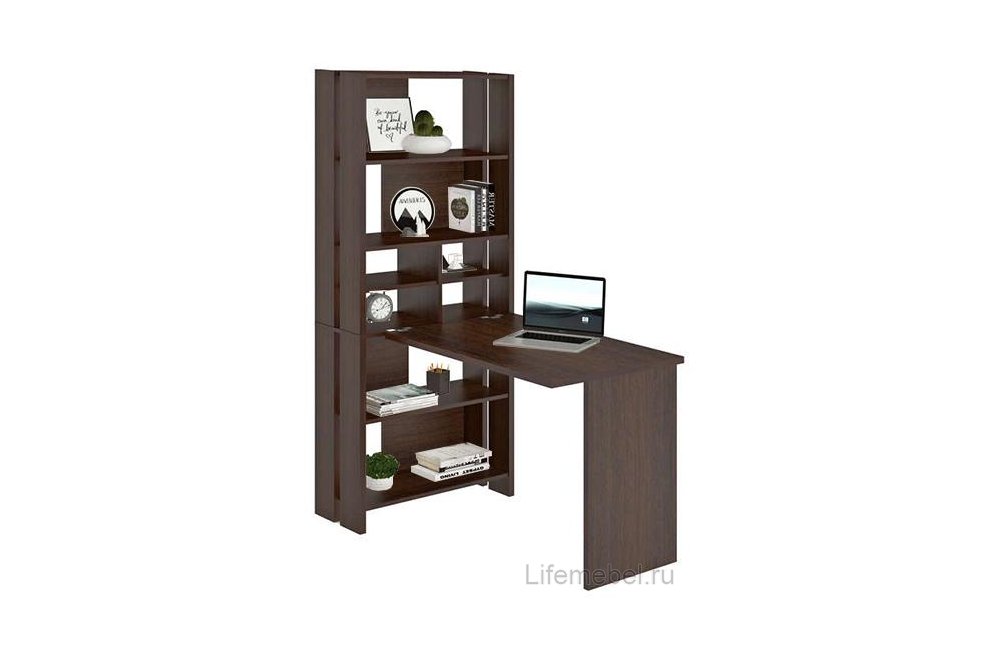 Письменный стол Лоревро-ОВХ +С100Прям без тумбы В венге