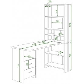 Письменный стол СТЛ-ОВХ +С120РПрям К