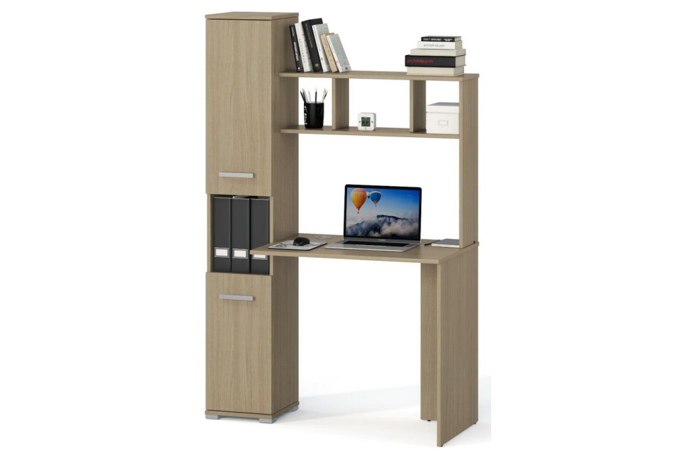 Письменный стол Вента-5 левый ясень светлый