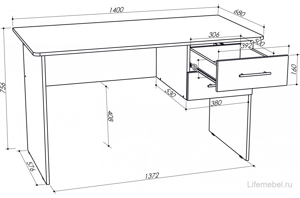 Стол письменный СП3 венге