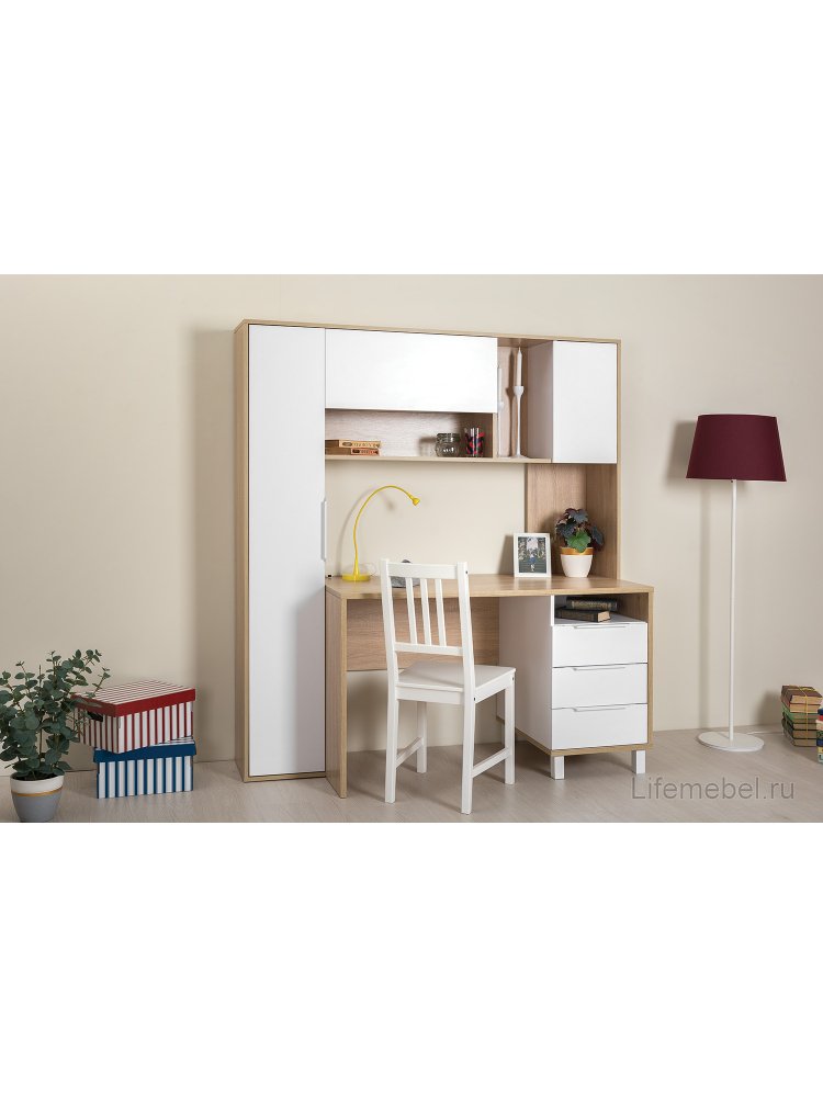 Письменный стол Комфорт 12.95 N дуб сонома / белый PE шагрень