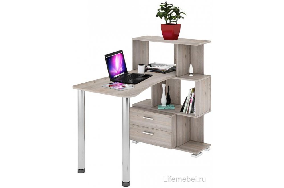 Письменный стол Валевро-5-3СТ-2+БЯ Н нельсон