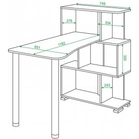 Письменный стол СЛ-5-3СТ-2 КВК