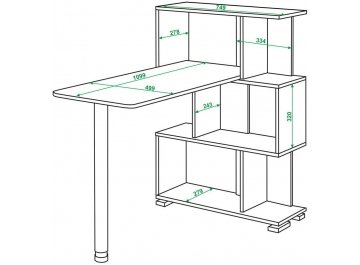 Письменный стол СЛ-5-3СТ КВК