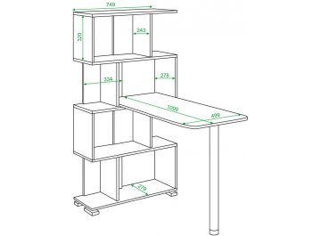 Письменный стол Валевро-5-4СТ БЕНБЕ