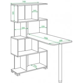 Письменный стол СЛ-5-4СТ КБЕК