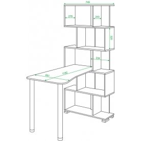 Письменный стол СЛ-5СТ-2 НБЕН