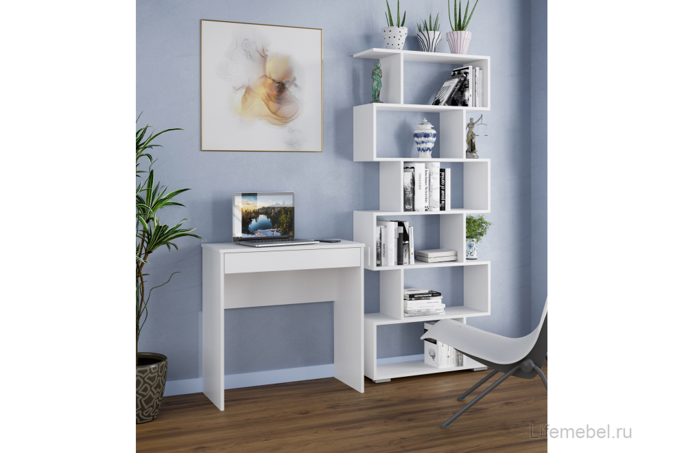 Письменный стол Найс 1 белый РЕ / белый РЕ