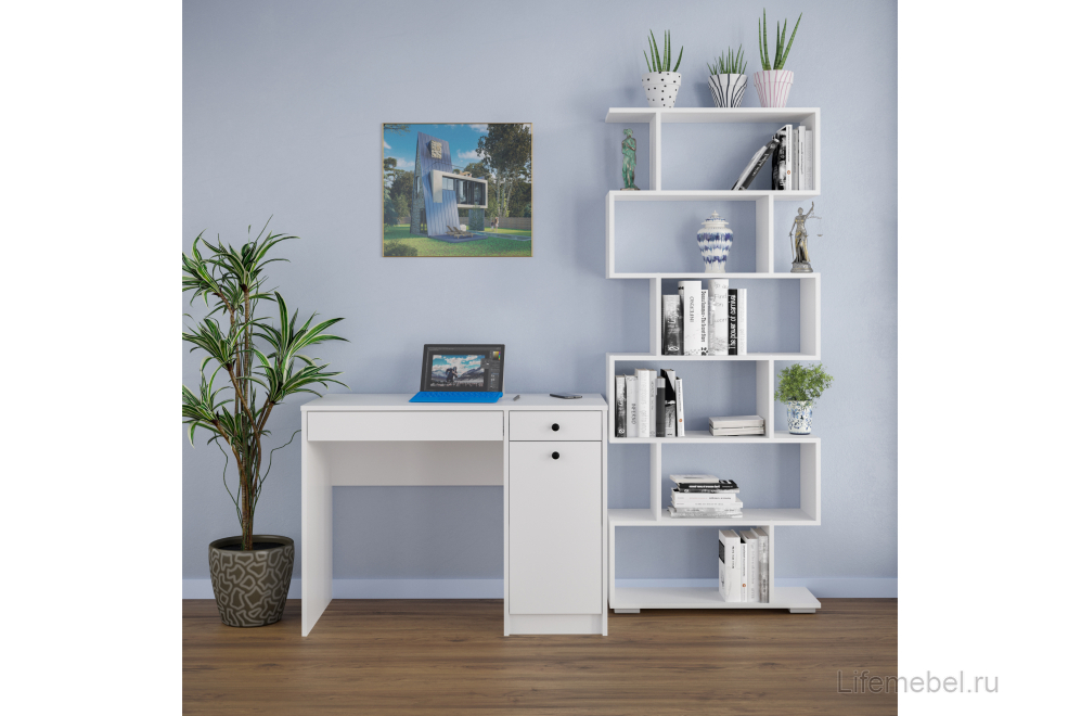 Письменный стол Найс 2 белый РЕ / белый РЕ