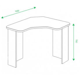 Письменный стол СКЛ-ИгрУгл100