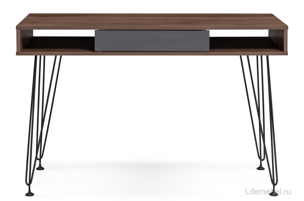 Письменный стол Хиргра 120х60х77 дуб табачный / графит / черный