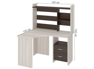 Компьютерный стол с надстройкой 120х100